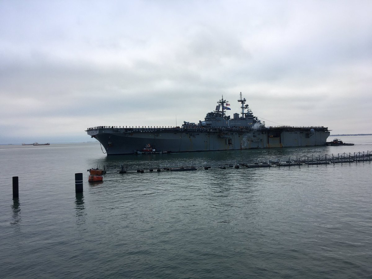A familiar ship returns: the USS Wasp is back in Norfolk after more than two years away